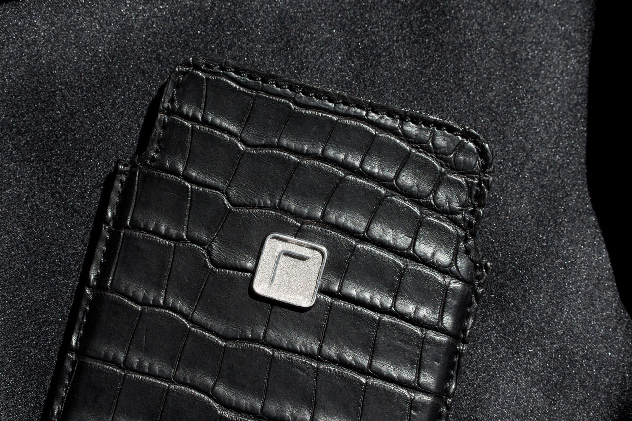 handmade aligator leather iPhone case