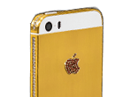 24k gold body<br/> garnets in Apple<br/> zircons around the perimeter